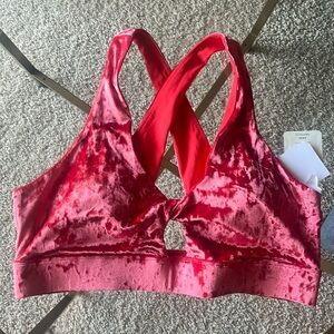 Fabletics Oasis Crushed Velour Twist Bra